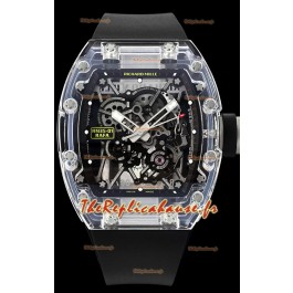 Richard Mille RM35-01 Rafael Nadal - Boîtier en saphir transparent avec Tourbillon Véritable - Montre Super Clone