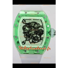 Richard Mille RM055 Transparent Sapphires Casing avec Tourbillon Super Clone Véritable