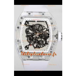 Montre Richard Mille RM055 Boîtier saphir transparent avec Tourbillon Véritable Super Clone