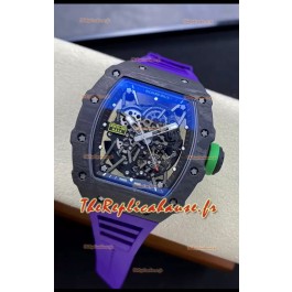 Montre Richard Mille RM35-02 Rafael Nadal Boîtier en Fibre de Carbone avec Tourbillon Véritable Super Clone