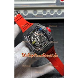 Montre Richard Mille RM35-02 Rafael Nadal Boîtier en fibre de carbone avec tourbillon véritable Super Clone