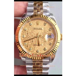 Montre Rolex Datejust 41MM Mouvement Cal.3135 Réplique Suisse en acier 904L Boîtier bicolore Cadran ordinateur