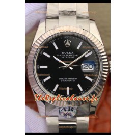 Montre Rolex Datejust 41MM Mouvement Cal.3135 Réplique Suisse Boîtier en acier 904L Cadran noir