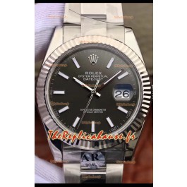 Montre Rolex Datejust 41MM Mouvement Cal.3135 Réplique Suisse avec boîtier en acier 904L et cadran gris