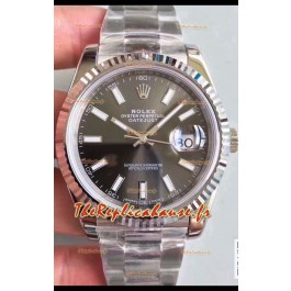 Montre Rolex Datejust 41MM Mouvement Cal.3135 Réplique Suisse en acier 904L cadran gris