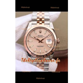 Montre Rolex Datejust 41MM Mouvement Cal.3135 Réplique Suisse en acier 904L Cadran Champange bicolore