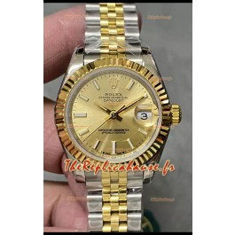 Rolex Datejust Super Clone Cadran Or Bicolore Or Jaune et Or Rose 28 mm
