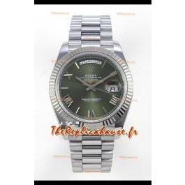 Montre Rolex Day Date Super Clone Cadran Vert 40MM 188 Grammes Réplique Suisse
