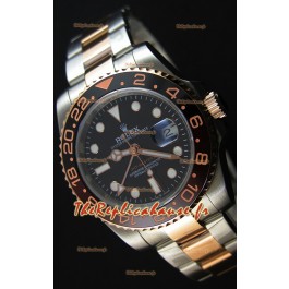 Montre Rolex GMT Masters II 126711CHNR Everose Gold Etui en acier Oyster Suisse Répliquée à l’identique 1:1