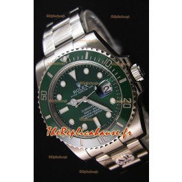 Montre Rolex Submariner Ref#116610LV The Hulk Swiss Répliquée à l’identique 1:1 Mirror — Montre ultime en acier 904L 