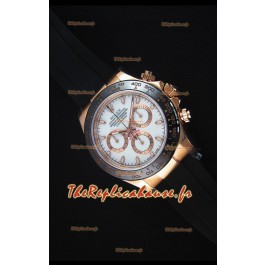 Rolex Daytona 116515 Everose 1:1 Mirror Replica White Dial Watch 