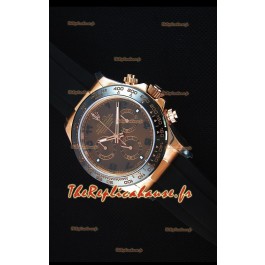 Rolex Daytona 116515 Everose Montre Réplique Miroir 1: 1 en Or Rose avec Cadran brun