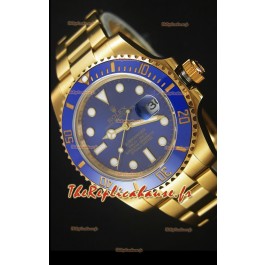 Rolex Submariner 16618 Montre Réplique 1:1 en Or avec Cadran céramique et Mouvement Suisse 3135