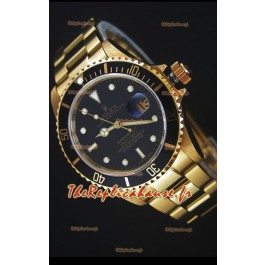 Rolex Submariner 16618 Montre Réplique 1:1 en Or avec Mouvement Suisse 3135