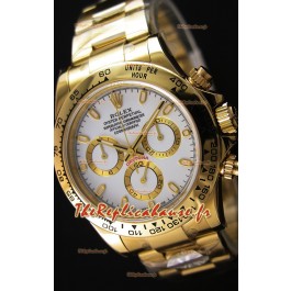 Rolex Cosmograph Daytona 116508 Or Jaune Mouvement Original Cal.4130- Montre Amélioré Ultime Acier 904L