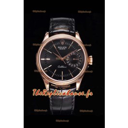 Rolex Cellini Date Ref#50515 Réplique 1:1 Miroir Or Rose 904L Montre en acier cadran marron