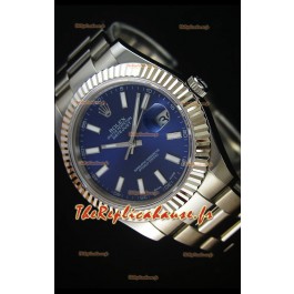 Réplique de montre Rolex Datejust Japanese - Cadran bleu en 41MM avec bracelet huitre