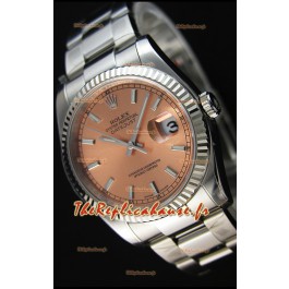 Réplique de montre Rolex Datejust Japonaise - Cadran Champagne en 36MM avec bracelet huitre