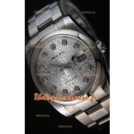 Réplique de montre Rolex Datejust Japanese - Cadran argenté en 36MM avec bracelet huitre