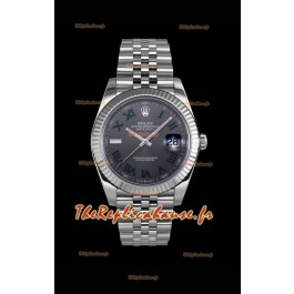 Réplique de montre japonaise Rolex Datejust Wimbledon Edition - Cadran gris en 41MM 
