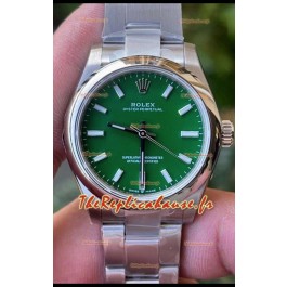 Rolex Oyster Perpetual REF#277200 31MM Mouvement suisse Réplique Suisse Cadran vert Acier 904L Montre réplique Miroir 1:1