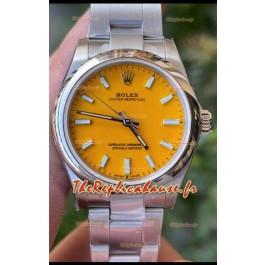 Rolex Oyster Perpetual REF#277200 31MM Mouvement suisse Réplique Suisse Cadran jaune Acier 904L Miroir 1:1 Montre Réplique