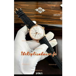 Rolex Cellini Date Ref#50505 Réplique 1:1 Or Rose Acier Cadran Blanc 