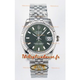 Montre Rolex Super Clone Datejust Mouvement ETA 2688 Boîtier acier inoxydable 31MM Cadran vert