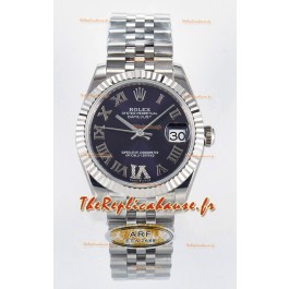 Montre Rolex Super Clone Datejust ETA 2688 Mouvement 31MM Acier inoxydable Cadran romain violet 