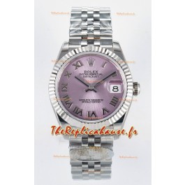 Montre Rolex Super Clone Datejust ETA 2688 Mouvement 31MM Acier inoxydable Cadran Romain Rose 