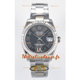 Montre Rolex Super Clone Datejust ETA 2688 Mouvement 31MM acier inoxydable Cadran gris