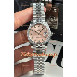 Montre Rolex Super Clone Datejust Mouvement ETA 2688 Boîtier acier inoxydable 31MM Cadran Champagne