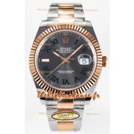 Rolex Super Clone Datejust ETA 3235 Mouvement 41MM Cadran romain plaqué or rose bicolore