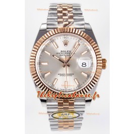 Rolex Super Clone Datejust ETA 3235 Mouvement 41MM Montre à cadran en acier plaqué or rose bicolore