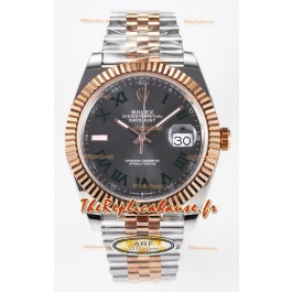 Rolex Super Clone Datejust ETA 3235 Mouvement 41MM Plaqué or rose bicolore Montre à cadran romain