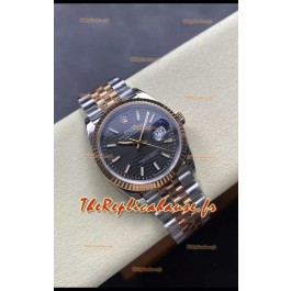 Rolex Super Clone Datejust ETA 3235 Mouvement 36MM Montre Or jaune bicolore Cadran gris cannelé 