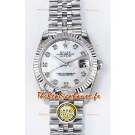 Rolex Super Clone Datejust ETA 2688 Mouvement 31MM Acier inoxydable Cadran Perle 