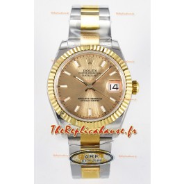Rolex Super Clone Datejust ETA 2688 Mouvement 31MM Or Jaune bicolore Montre et cadran