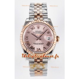 Rolex Super Clone Datejust ETA 2688 Mouvement 31MM Or Rose bicolore Suisse Cadran Champagne