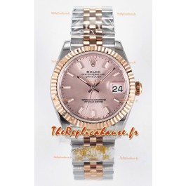 Rolex Super Clone Datejust ETA 2688 Mouvement 31MM Or Rose bicolore Suisse Cadran Champagne