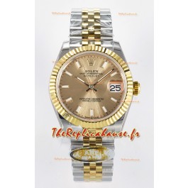 Rolex Super Clone Datejust ETA 2688 Mouvement 31MM Montre et cadran en or jaune bicolore
