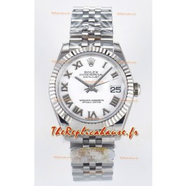 Montre Rolex Super Clone Datejust ETA 2688 Mouvement 31MM Acier inoxydable Cadran Romain Blanc 