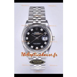Rolex Datejust 126234 36MM Réplique Suisse en Acier 904L Cadran Noir, Réplique Miroir 1:1