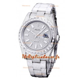 Rolex Datejust 41MM Réplique Suisse - Edition glacée - Cadran diamants 