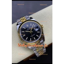 Rolex Datejust M126333 41MM ETA3235 72 Heures Puissance Cadran Noir Jubilé Réplique 1:1 Or Jaune Acier 904L