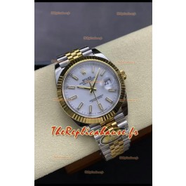 Rolex Datejust M126333 41MM ETA3235 72 Hours Power Cadran Blanc Jubilé Réplique 1:1 Or Jaune Acier 904L