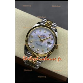 Rolex Datejust M126333 41MM ETA3235 72 Hours Power Pearl Dial Jubilé Réplique 1:1 Or Jaune Acier 904L