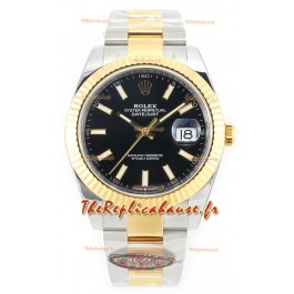 Rolex Datejust M126333 41MM ETA3235 72 Hours Power Cadran Noir huitre Réplique 1:1 Miroir Or Jaune Acier 904L