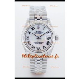 Rolex Datejust M126234 36MM ETA2836 Cadran blanc nacré - Chiffres romains 