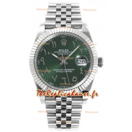 Rolex Datejust M126300 41MM ETA3235 Cadran arabe vert - Boîtier acier 904L 